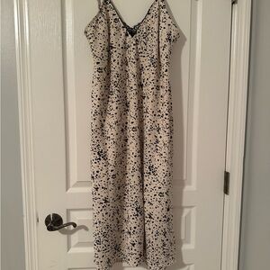 a new day Cream Midi Slip Dress with Black Speckle Print